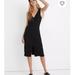 Madewell Dresses | Madewell Organic Cotton Ribbed Button-Down Tank Midi Dress (Xxs) | Color: Black | Size: Xxs