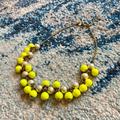 J. Crew Jewelry | J Crew Neon Yellow And Faux Pearl Statement Necklace | Color: Cream/Yellow | Size: Os