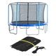 DJUNJUN Trampoline Replacement Enclosure Safety Net for 10ft, 12ft, 14ft, 16ft Trampoline Enclosure Net Fence for Curved Poles Round Trampoline (Net Only),12 ft for 8 poles