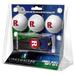 Rutgers Scarlet Knights 3-Pack Golf Ball Gift Set with Black Hat Trick Divot Tool