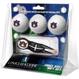 Auburn Tigers 3-Pack Golf Ball Gift Set with Black Crosshair Divot Tool