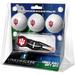 Indiana Hoosiers 3-Pack Golf Ball Gift Set with Black Crosshair Divot Tool