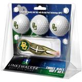 Baylor Bears 3-Pack Golf Ball Gift Set with Gold Crosshair Divot Tool