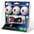 Ole Miss Rebels 3-Pack Golf Ball Gift Set with Spring Action Divot Tool