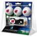 Wisconsin Badgers 3-Pack Golf Ball Gift Set with Spring Action Divot Tool