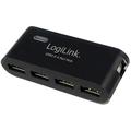 Hub Usb 2.0 4 Ports, Noir - Avec Alimentation Et Câble Usb Logilink