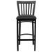 Wildon Home® Worley School House Back Metal Restaurant Barstool w/ Vinyl Seat Metal in Black | 41.75 H x 17.25 W x 19.5 D in | Wayfair