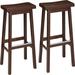 Red Barrel Studio® Solid Wood 29" Bar Stool Wood in Brown | 29 H x 17 W x 17 D in | Wayfair CD8E79194865435B929FE311A5BAB4DE