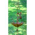 Red Barrel Studio® Umbrella Decorative Bird Feeder Stone, Glass in Brown/Gray | 6.33 H x 6.75 W x 5.75 D in | Wayfair