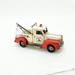 Williston Forge Antonese 13" Long Vintage-Style Metal Tow Truck Tabletop Decoration Resin/Plastic/Metal in Red/White | 6 H x 13 W x 5.5 D in | Wayfair