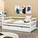 Harriet Bee Dystiny Twin Size Wood Daybed w/ Twin Size Trundle Wood in White | 30 H x 42 W x 79 D in | Wayfair 8E17FE3BA194467CAEE63B8F69E950A2