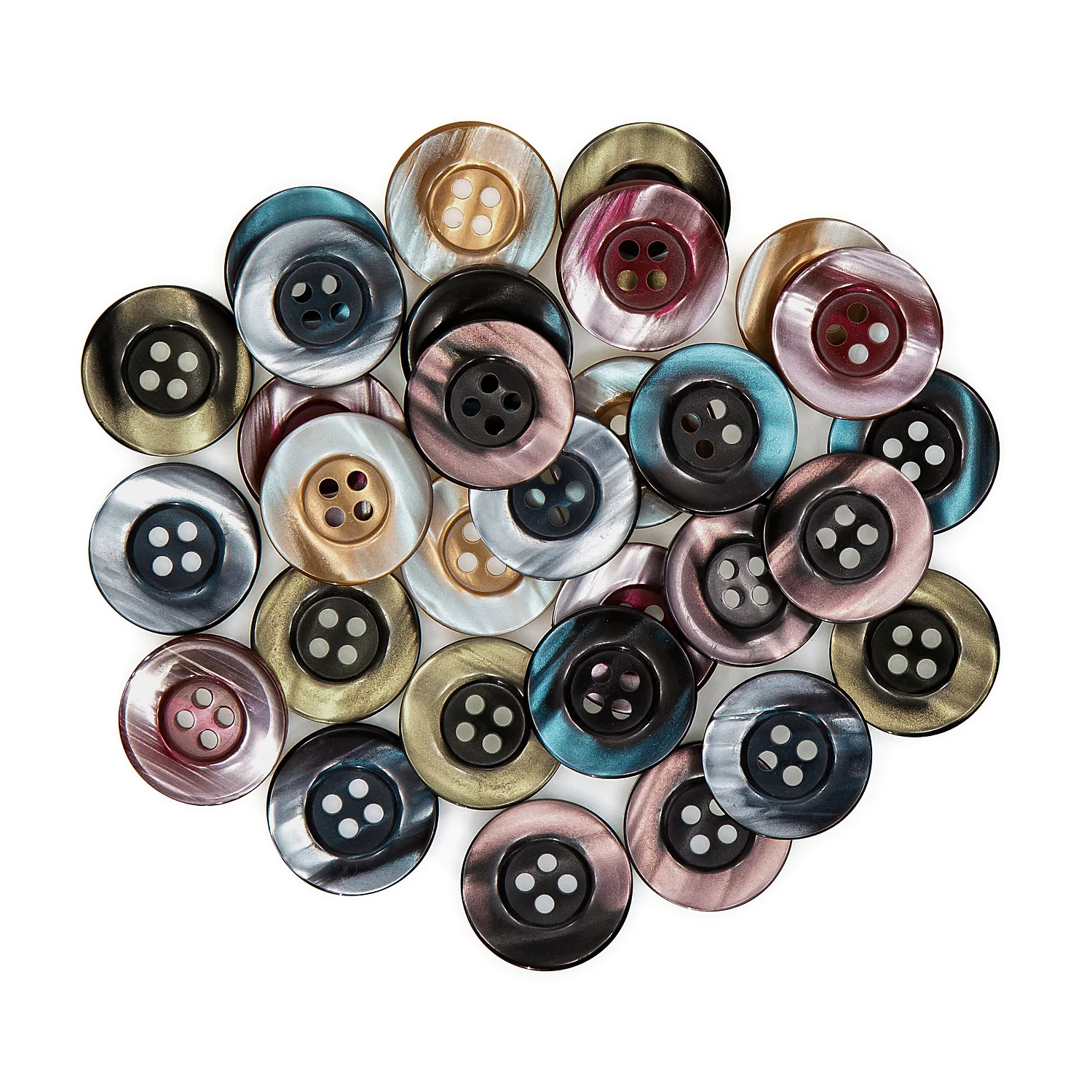 buttinette Modeknöpfe, Größe: 20 mm Ø, Inhalt: 30 Stück