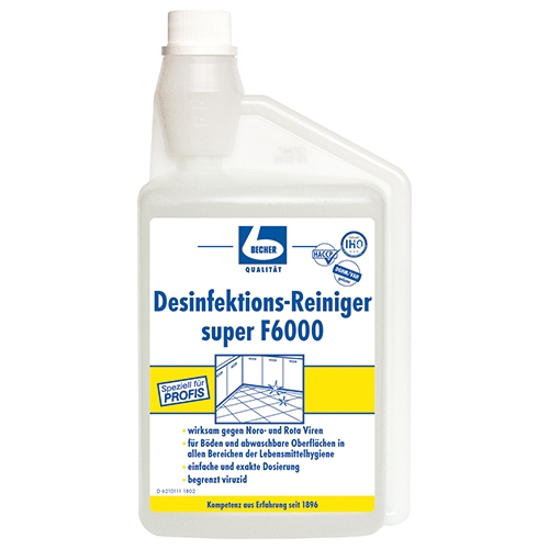 Dr. Becher "Dr. Becher" Desinfektions-Reiniger 1 l super F6000 mit Dosierkopf Image