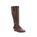 Extra Wide Width Women's The Ellington Wide Calf Boot by Comfortview in Dark Brown (Size 9 1/2 WW)