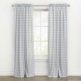 Wide Width Buffalo Check Rod-Pocket Panel by Achim Home Décor in Grey (Size 42" W 95" L) Window Curtain