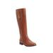 Wide Width Women's The Azalia Wide Calf Boot by Comfortview in Cognac (Size 7 1/2 W)