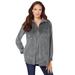 Plus Size Women's Corduroy Big Shirt by Roaman's in Slate (Size 44 W) Button Down