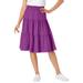 Plus Size Women's Jersey Knit Tiered Skirt by Woman Within in Purple Magenta (Size 42/44)