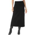 Plus Size Women's Invisible Stretch® All Day Cargo Skirt by Denim 24/7 in Black Denim (Size 42 W)