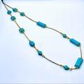 Kate Spade Jewelry | Kate Spade Long Turquoise & Gold Necklace | Color: Blue/Gold | Size: 22” Long