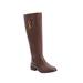 Women's The Azalia Wide Calf Boot by Comfortview in Brown (Size 8 M)