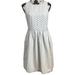 Madewell Dresses | Madewell Dress 4 Small Blue Chambray Linen Cotton Eyelet Sleeveless Aline Pocket | Color: Blue | Size: 4