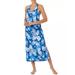 Ralph Lauren Intimates & Sleepwear | Lauren Ralph Lauren 100% Cotton Midi Nightgown Blue Tropical Print | Color: Blue | Size: Various