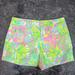 Lilly Pulitzer Shorts | Lilly Pulitzer Size 4 Shorts Women Cotton Lilly Pulitzer Floral Design | Color: Green | Size: 4