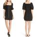 Free People Dresses | Free People Daniella Lace Mini Dress In Black With Button Details | Color: Black | Size: 4
