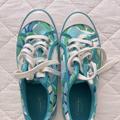 Coach Shoes | Low Top Sneakers In Combinations Of Green, Light & Dark Blue With White. | Color: Blue/Green | Size: 7