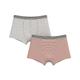 Petit Bateau - Boxershorts Melange 2Er-Set In Grau/Rot, Gr.134/140