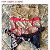 Pink Victoria's Secret Intimates & Sleepwear | 4 Prs Of Victoria’s Secret Pink Panties- Large | Color: Pink/Red | Size: L