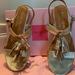 Kate Spade Shoes | Kate Spade Woman Shoes Size 8.5 Color Gold Leather Sandals | Color: Gold | Size: 8.5