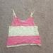 American Eagle Outfitters Tops | American Eagle Pink And Yellow Striped Crop Beach Tank Top | Color: Pink/Yellow | Size: M