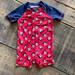Disney Swim | Disney Baby Mickey Mouse Swim Suit Body Suit Size 12 Months | Color: Blue/Red | Size: 12mb