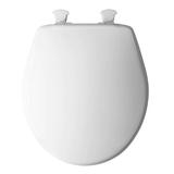 Bemis Round Toilet Seat Plastic Toilet Seats in White | 21 W x 17 D in | Wayfair 7B730EC 000