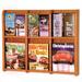Rebrilliant Divulge 6 Magazine/12 Brochure Wall Display W/Brochure Inserts Wood/Plastic in Brown | 17 H x 5 W x 27 D in | Wayfair