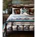 Foundry Select Wrangler Avaan Southwestern Plush Sherpa 3-Piece Bedding Set, King Polyester/Polyfill/Microfiber in Blue/Brown | Wayfair