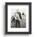 Foundry Select A Cowgirl Her Horse By Brett Gramse Recessed Framed Art Print Maple Frame, 24" X 36" Paper, in Black/White | 19 H x 13 W in | Wayfair
