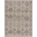 White 120 x 94 x 0.59 in Area Rug - Foundry Select Bunns Geometric Area Rug in Beige Polyester | 120 H x 94 W x 0.59 D in | Wayfair