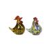 Gracie Oaks 2 Piece Lindzey Rooster Figurine Set Glass in Blue/Green/Red | 6 H x 4.25 W x 2.75 D in | Wayfair 21634133C1E4441AAFCAE0DC7EFA38E8