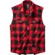 Brandit Checkshirt Chemise sans manches, noir-rouge, taille 2XL