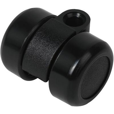 Doppel-Lenkrolle Mini hart Kunststoff schwarz 36 mm 50 kg Image