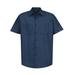 Red Kap SP24 Short Sleeve Industrial Work Shirt in Navy Blue size MR | Cotton/Polyester Blend SP20, SL20, SB22, CS20