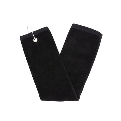 Carmel Towel Company C162523TGH Trifold Golf with Grommet in Black | Cotton C1625TG, C1625230VH