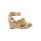 KORS Michael Kors Wedges: Gold Solid Shoes - Womens Size 4 - Open Toe