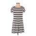 H&M L.O.G.G. Casual Dress: Gray Stripes Dresses - Women's Size Small