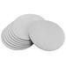 102mmRound Coasters PU Cup Mat Pad for Tableware Silver Tone 8pcs - Silver Tone