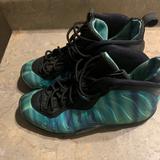 Nike Shoes | Foamposite Nike Shoes Size 4 1/2 Green And Blue Good Condition | Color: Blue/Green | Size: 4.5bb