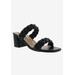 Wide Width Women's Fuss Slide Sandal by Bellini in Black Smooth (Size 8 1/2 W)